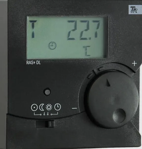 RAS+DL-BK Raumsensor mit Fernanzeige in schwarz
